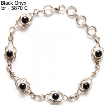 925 sterling silver black onyx bracelet